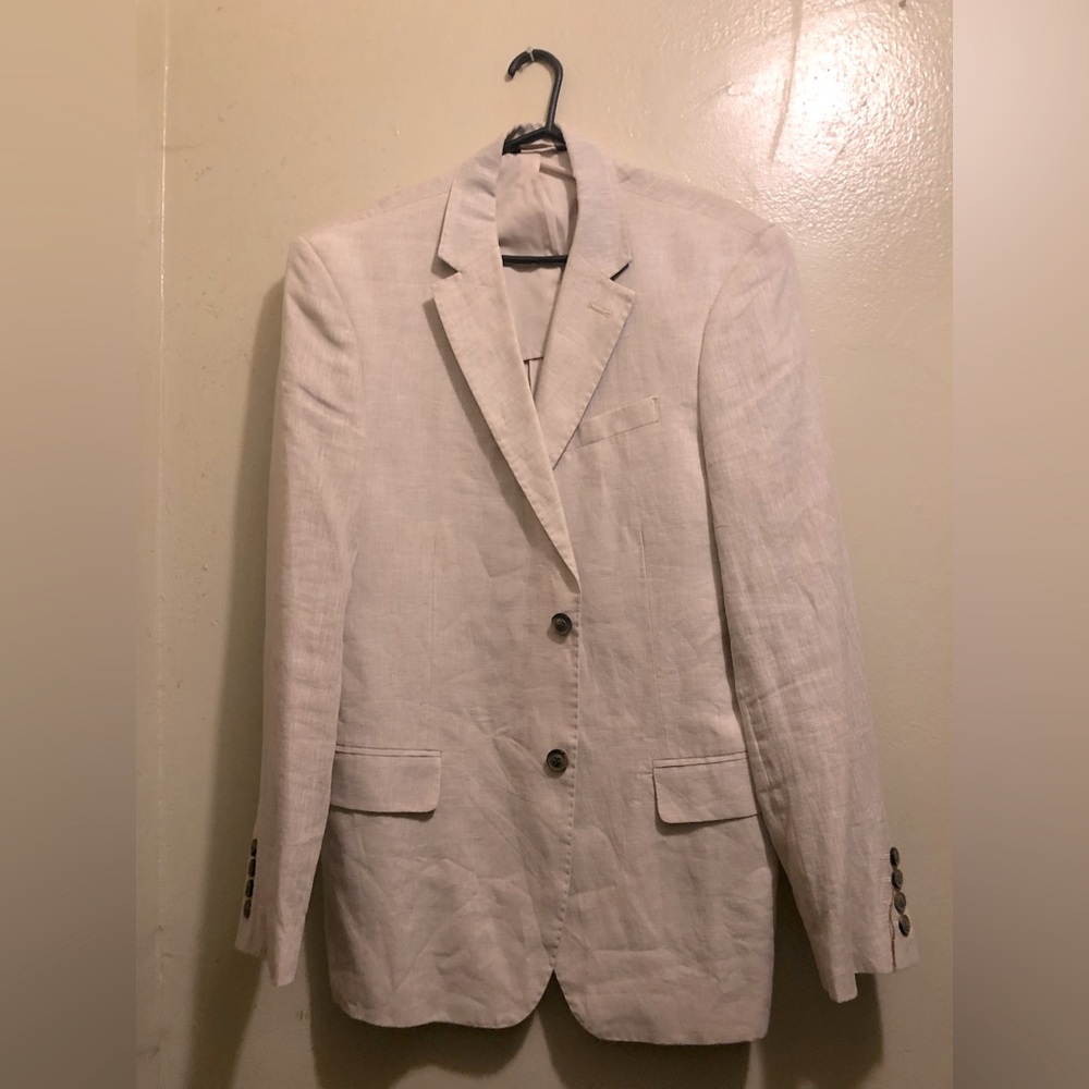 Taso Elba Mens 100%  Linen Suit Macy’s